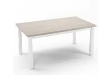 Stół rozkładany LAMARENTO 80x150-190 laminat podstawa Biała, blat Sonoma